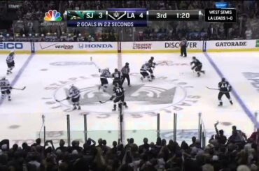 Trevor Lewis wrister PPG  4-3 May 16 2013 San Joses Sharks vs LA Kings NHL Hockey