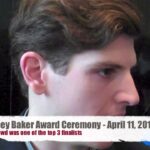 St. Cloud State' Nic Dowd at Hobey Ceremony on April 11, 2014