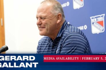 New York Rangers: Gerard Gallant Media Availability | Feb. 5, 2023
