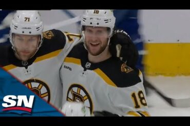Bruins' Pavel Zacha Scores Back-To-Back Third Period Goals vs. Maple Leafs
