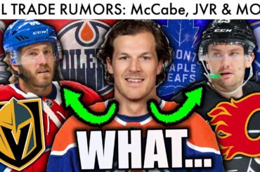 JAKE MCCABE TO OILERS OR LEAFS, HOFFMAN TO VEGAS, JVR TO FLAMES?! (2023 NHL Trade Deadline Rumors)