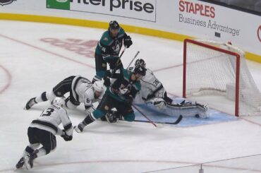 Jack Campbell stretches pad to rob Adam Henrique