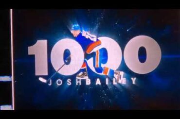 Josh Bailey 1,000th Games Pre-Game Ceremony October 29 2022 Avalanche at Islanders UBS Arena