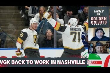 Vegas Golden Knights go back to work against the Nashville Predators