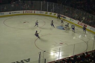 Matthew Phillips of Pacific Division scores vs. Atlantic Division in 2023 AHL All-Star Challenge 2/6
