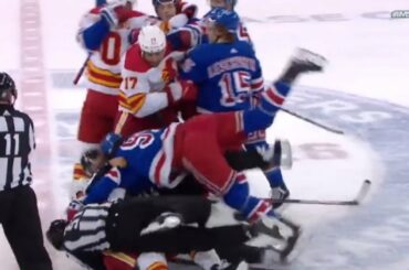 Scrum Ensues After Sammy Blais Hits Milan Lucic, Hit Reviewed Then Deemed Clean