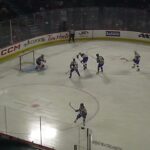 Christian Wolanin of Pacific Division scores vs. Atlantic Division in 2023 AHL All-Star Challenge