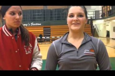 Mentor girls basketball's Maddie Moyer and Erika Motiejunas talk about the win against Medina