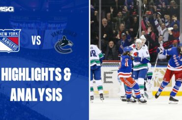 Rangers Withstand Late Push By Canucks To Win 3rd Straight | New York Rangers