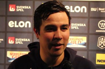 230209 Intervju med Lucas Carlsson, SSK efter vinsten mot Almtuna