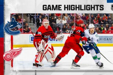 Canucks @ Red Wings 2/11 | NHL Highlights 2023