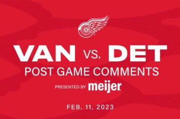 Dylan Larkin, Jonatan Berggren, and Derek Lalonde on Saturday's win at Little Caesars Arena