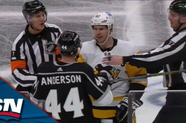 Sidney Crosby Receives Game Misconduct After Altercation With Kings' Mikey Anderson
