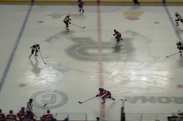 Nolan Foote of the Utica Comets scores vs. the Laval Rocket 2/11/23