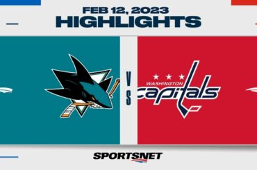 NHL Highlights | Sharks vs. Capitals - February 12, 2023
