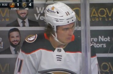 Ducks' Trevor Zegras penalized for yelling at officials vs. Golden Knights