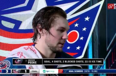 Andrew Peeke on the team's penalties against the Rangers