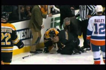 Bruins' Daniel Paille takes slap shot to the face