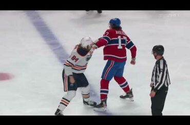 NHL Fight - Oilers @ Canadiens - Lagesson vs Anderson - 30 03 2021