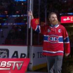 Sami Zayn tries NHL accuracy shooting at the Bell Centre
