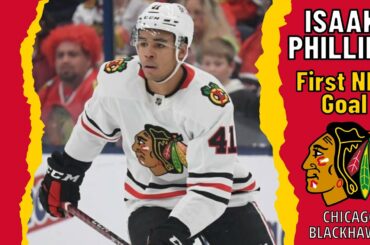 Isaak Phillips #41 (Chicago Blackhawks) first NHL goal Jan 14, 2023