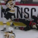 Charlie McAvoy hammered Connor Brown with a solid hit