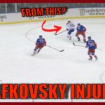Slafkovsky Injured On This Play