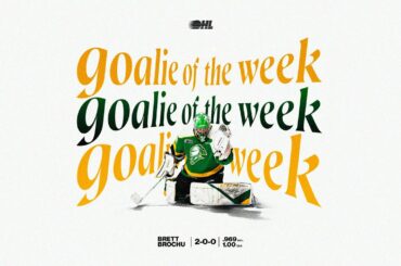 Brett Brochu Named OHL Goalie of the Week