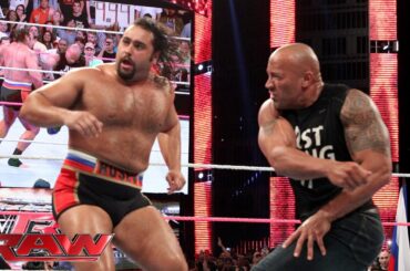 The Rock confronts Rusev: Raw, Oct. 6, 2014