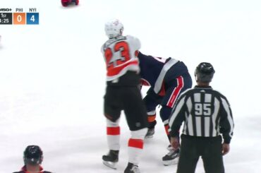 Oskar Lindblom  And Oliver Wahlstrom Drop The Gloves