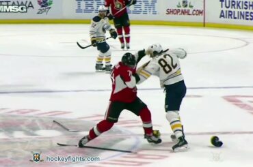 Marcus Foligno vs Mark Borowiecki Nov 29, 2016