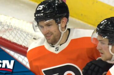 James van Riemsdyk Shows Off His Incredible Hand-Eye By Tipping And Then Batting The Puck In The Net