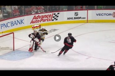 NHL Suspension? David Pastrnak punches Antti Raanta