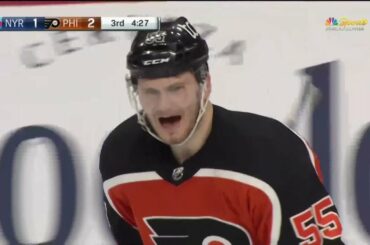 Sam Morin's 1st NHL Goal! - Flyers vs Rangers (3/27/21)