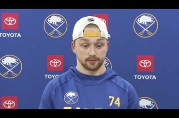 Rasmus Asplund Postgame Interview vs Anaheim Ducks (10/29/2021)