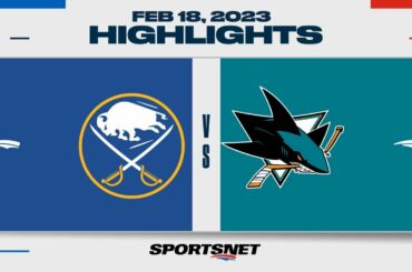 NHL Highlights | Sabres vs. Sharks - February 18, 2023