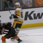 Sidney Crosby Takes Offense To Trevor Zegras' Attempted Shot After Whistle