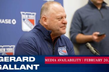 New York Rangers: Gerard Gallant Pregame Media Availability | Feb. 20, 2023