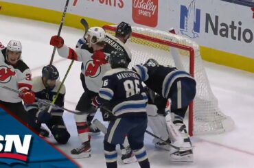 Devils' Graves Beats The Buzzer With A Frantic Goal To Seal The Win Over The Blue Jackets