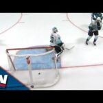 Kraken's Yanni Gourde Scores Own Goal after Faceoff Win Slips By Martin Jones