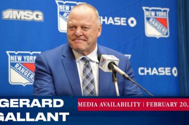 New York Rangers: Gerard Gallant Postgame Media Availability | Feb. 20, 2023