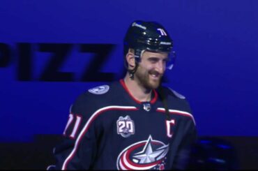Columbus Blue Jackets 2020-2021 home-opener player introductions