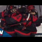 Jesperi Kotkaniemi Tips In Teuvo Teravainen's Slap-Pass To Open Scoring In Stadium Series