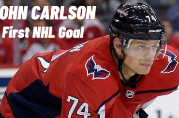 John Carlson #74 (Washington Capitals) first NHL goal Mar 25, 2010 (Classic NHL)