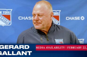 New York Rangers: Gerard Gallant Media Availability | Feb. 22, 2023