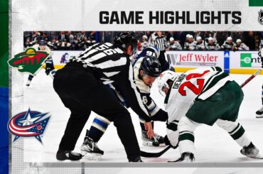 Wild @ Blue Jackets 2/23 | NHL Highlights 2023