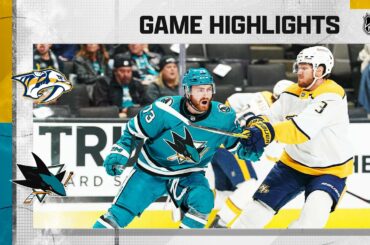 Predators @ Sharks 2/23 | NHL Highlights 2023