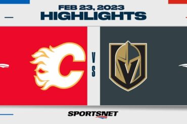 NHL Highlights | Flames vs. Golden Knights - February 23, 2023
