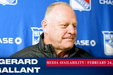 New York Rangers: Gerard Gallant Media Availability | Feb. 24, 2023