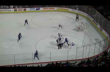 Nick Abruzzese of the Toronto Marlies scores with 2 seconds left in 1st vs. the Laval Rocket 1/21/23